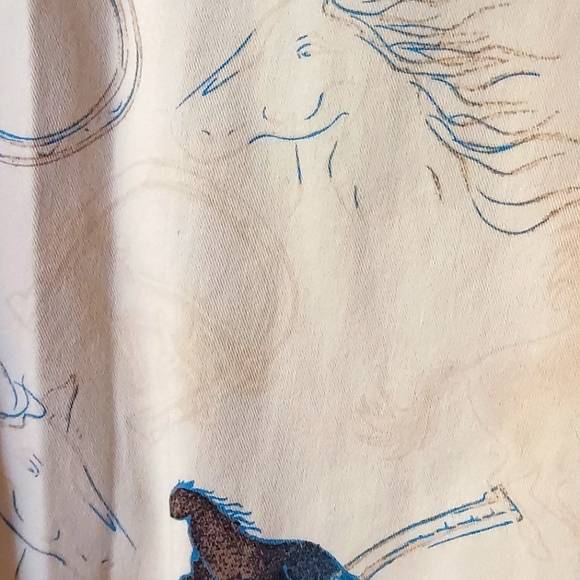 Wrangler Horse Patterned Light Beige Cotton Button Up Shirt - Picture 7 of 9